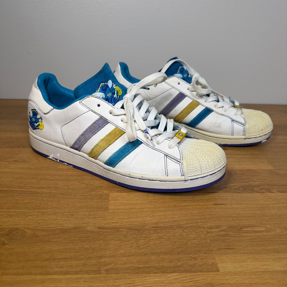 Adidas Superstar NBA New Orleans OKC Hornets Sneakers Mens 12 2006 PROJECT RARE